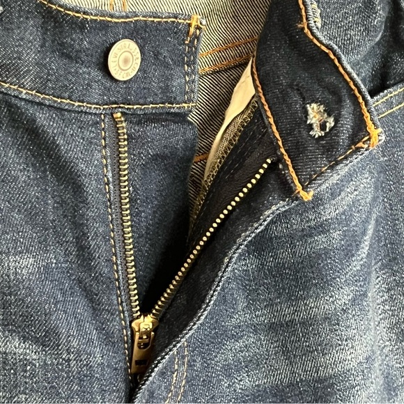 Levi's 514 Jeans Men's W28xL30 Blue Dark Wash Mid Rise Classic Fit Straight Leg - Picture 6 of 14